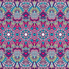 Geometric doodle colorful abstract decorative vector seamless pattern