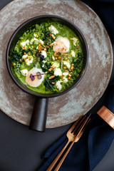 green omelette shakshuka