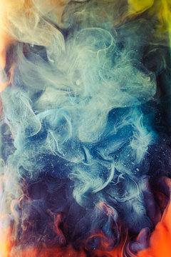 Haze cloud background. Mysterious aura. Multicolor steam mix. © golubovy