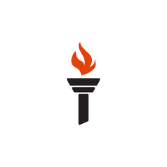 Torch graphic design template vector isolated illustration