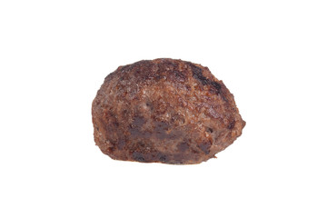 isolated cooked homemade meatball