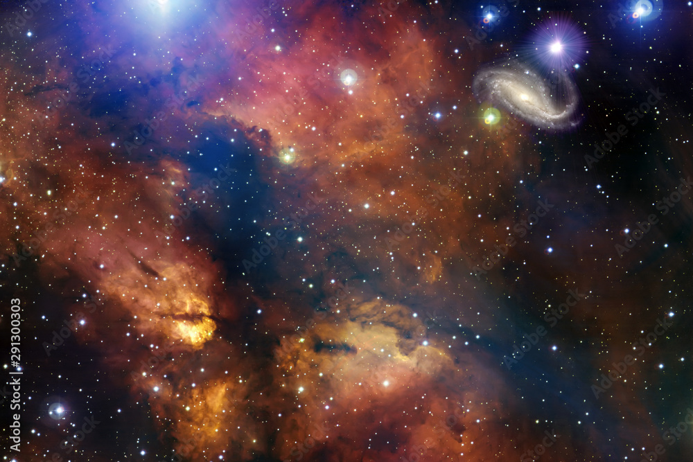 Poster star field and nebula outer space background