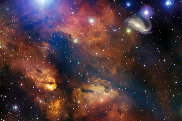 Star field and nebula outer space background