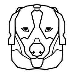 Illustration of cute beagle dog with funny pose on white background.