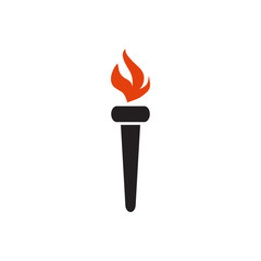 Torch graphic design template vector isolated illustration