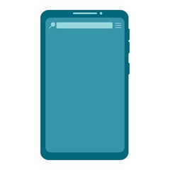 Mobile phone flat icon. Smartphone symbol. Simple vector illustration isolated