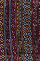 Woven fabrics of Nan Province close-up