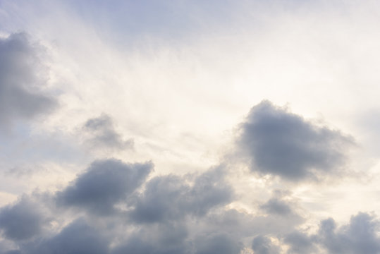 The nature of blue sky with cloud in the morning. © Joeahead