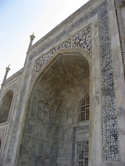 Taj Mahal Marble Flowers and Koran Verse