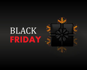 Black Friday Sale. Banner, poster, logo  on dark background