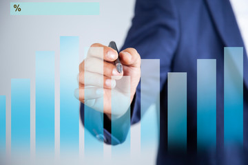 man hand digital target