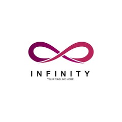 Infinity symbol limitless logo design vector template