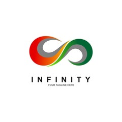 Infinity symbol limitless logo design vector template