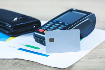 Credit machine payment with credit card