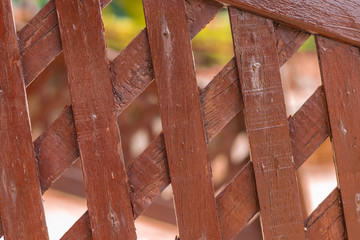 Details of the wooden fence