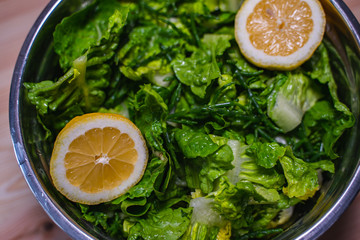 fresh salat bowl with Karkalla