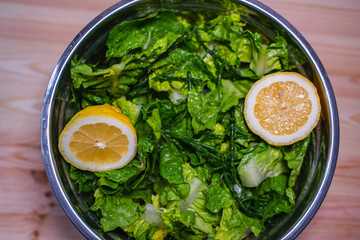 fresh salat bowl with Karkalla