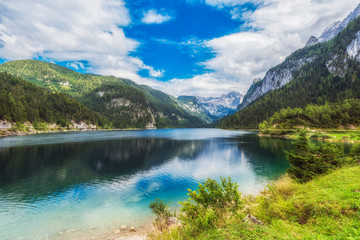 Naklejka na ściany i meble Lake Gosau in Austria, Europe