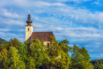 St. Nikolaus church in Golling an der Salzach, Austria