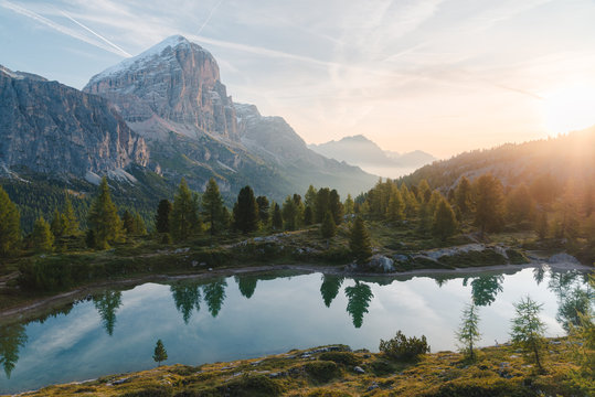 Morning in the Dolomits