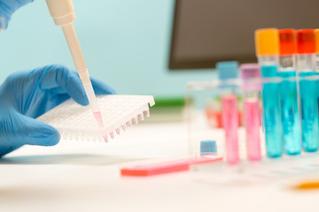 Fototapeta premium Nutritional testing help ensure that their products contain amino acids, fatty acids, carbohydrates, minerals, vitamins, anti-nutrients, enzymes and other critical ingredients.