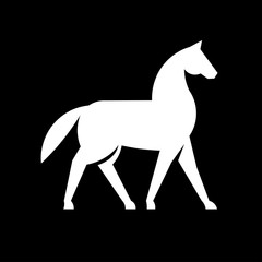 simple and memorable Horse Silhouette Logo Design vector