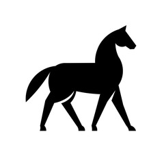 Fototapeta na wymiar simple and memorable Horse Silhouette Logo Design vector