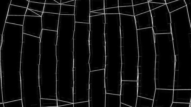 4K Abstract motion background.Line and dash movement on black background