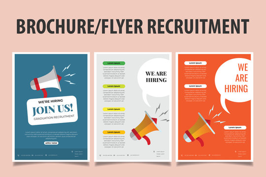 Brochure or Flyer for Recruitment. Job Vacancy Advertisement Concept