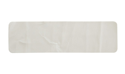 Paper sticker label isolated on white background