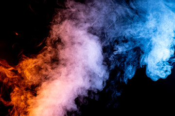 colorful smoke overlay on black background