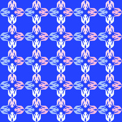 Snowflakes seamless pattern, winter background.
