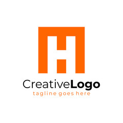 Obraz premium Square Letter H and M Logo Design Business Logo Template Flat Vector Illustration