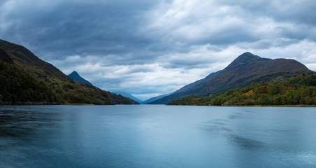 ben na caillich as seen from the shore of loch leven near kinlochleven in the lochaber and argyll...