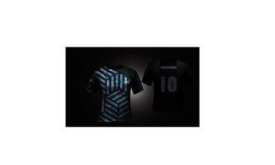 t-shirt sport design template mock up for football uniform front and back view. vector illustration