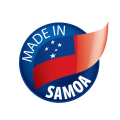 Samoa flag, vector illustration on a white background.