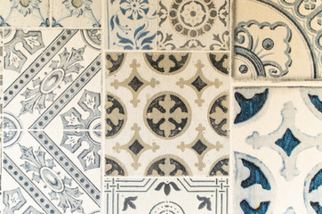 The ornament of wallpaper in restrained colors