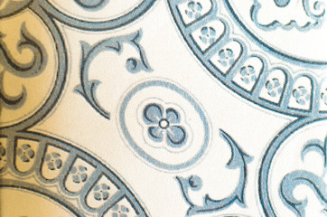 The ornament of wallpaper in restrained colors