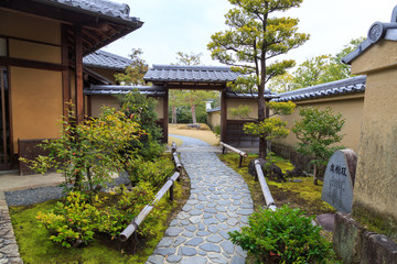 Pathway in japan garden.