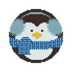 Fototapeta premium New Year s ball. Christmas penguin. new Year. Celebration.