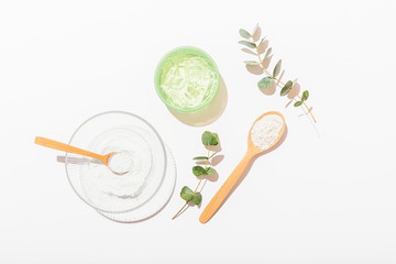 Homemade beauty treatments ingredients clay powder