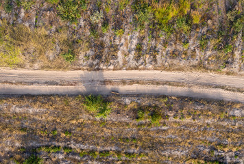 country road, view from above