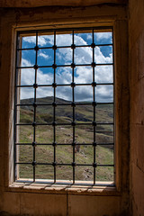 Dogubayazıt, Turkey: window with view in the hammam room in the middle of harem of Ishak Pasha Palace, semi-ruined palace of Ottoman period (1685-1784), example of surviving historical Turkish palace