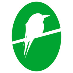 Cute bird vector cartoon illustration. Wild zoo animal icon. Adorable bird isolated on white. Forest fauna childish character. Simple flat design element for kids