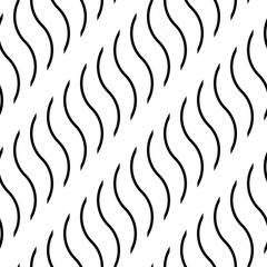 Design seamless monochrome waving pattern