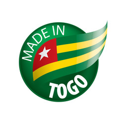 togo flag, vector illustration on a white background.