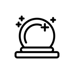 magic ball line vector icon