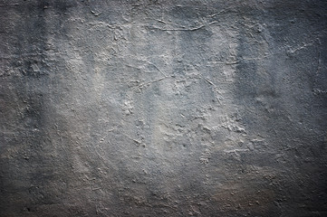 Texture of old gray concrete wall, old grunge interior, vintage background