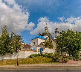Fototapeta na wymiar Christmas-the virgin monastery. Female Orthodox monastery in Grodno.