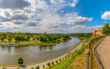 View of the Neman river embankment in Grodno.